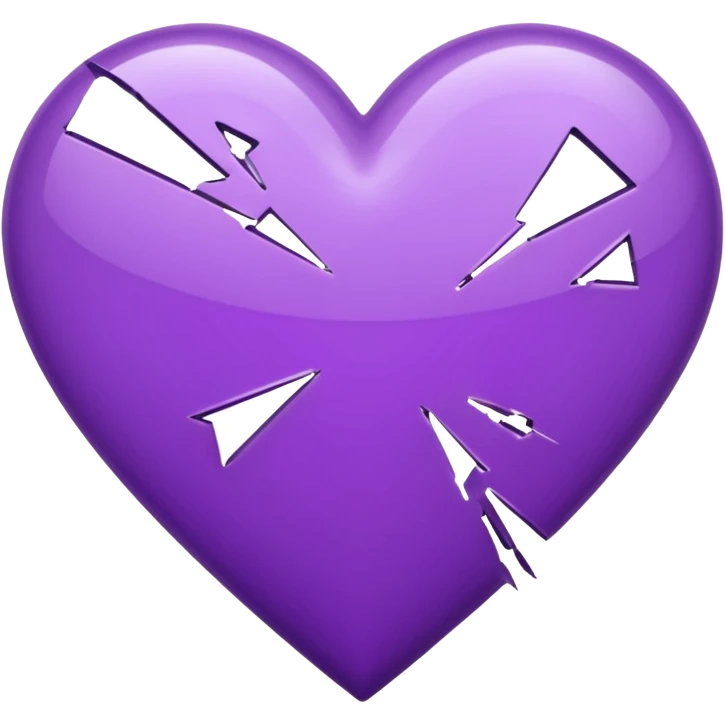 broken purple heart emoji