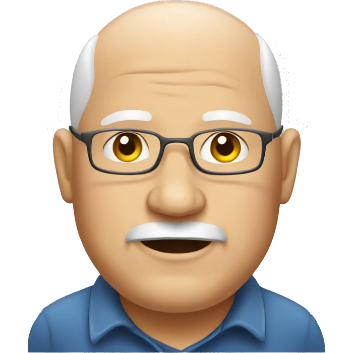 Bald Fat person old man emoji