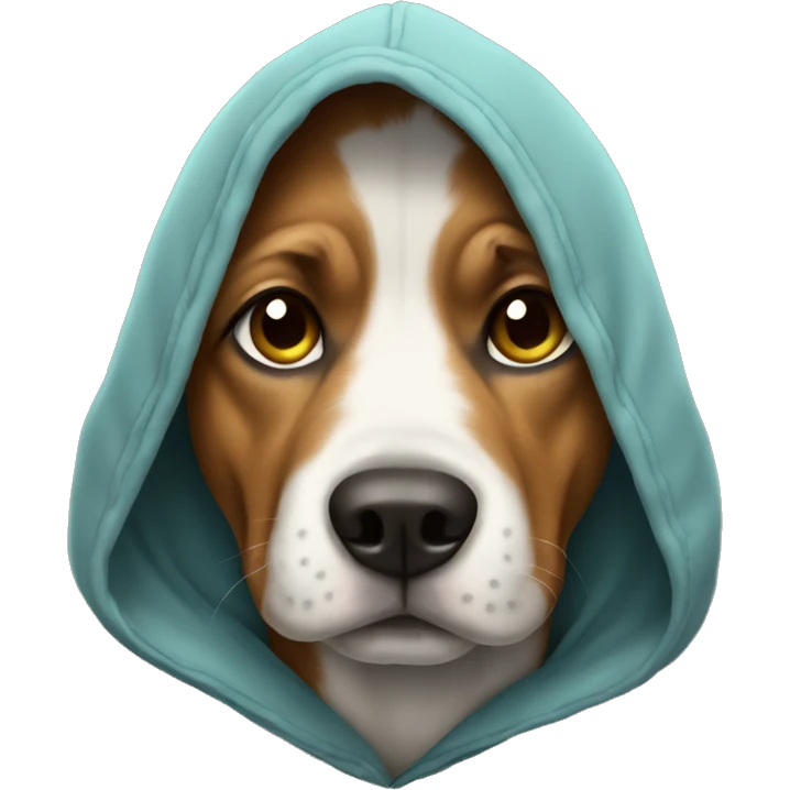 dog wearing a hoodie emoji