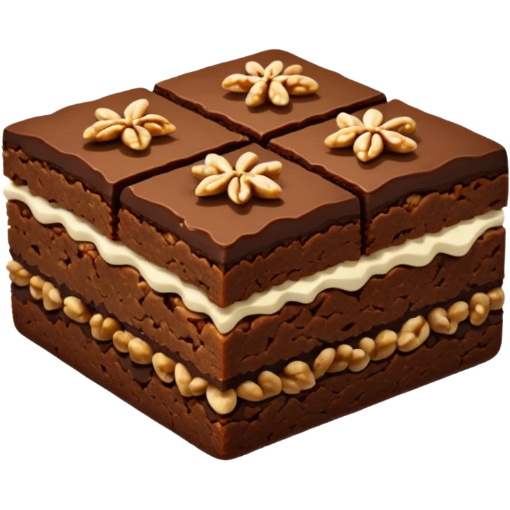 A walnut brownie emoji