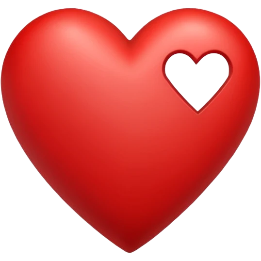 A heart and a triangle in the middle of the heart emoji