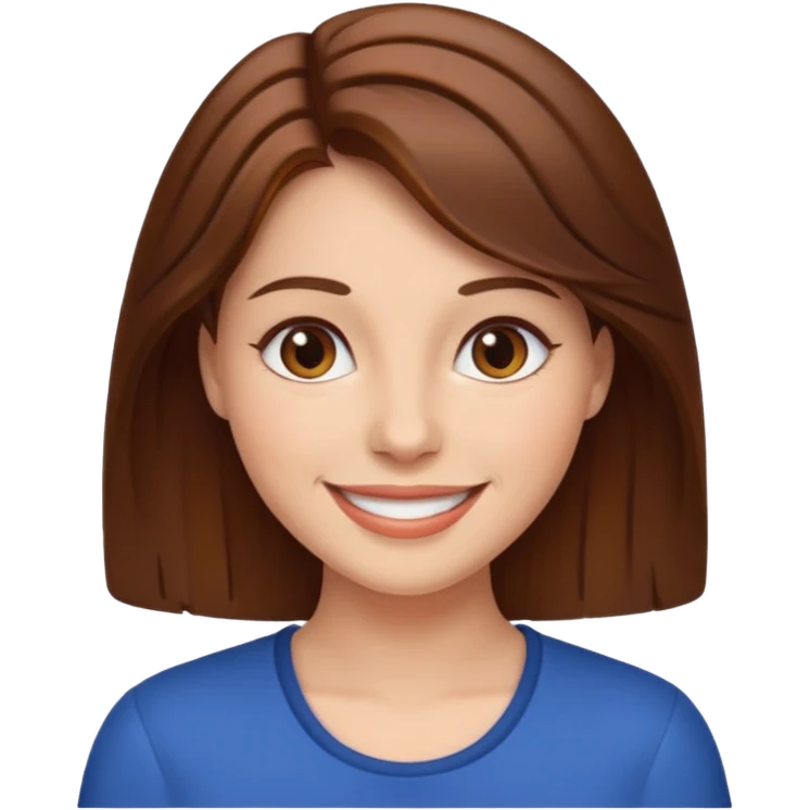  woman body with brownhair emoji