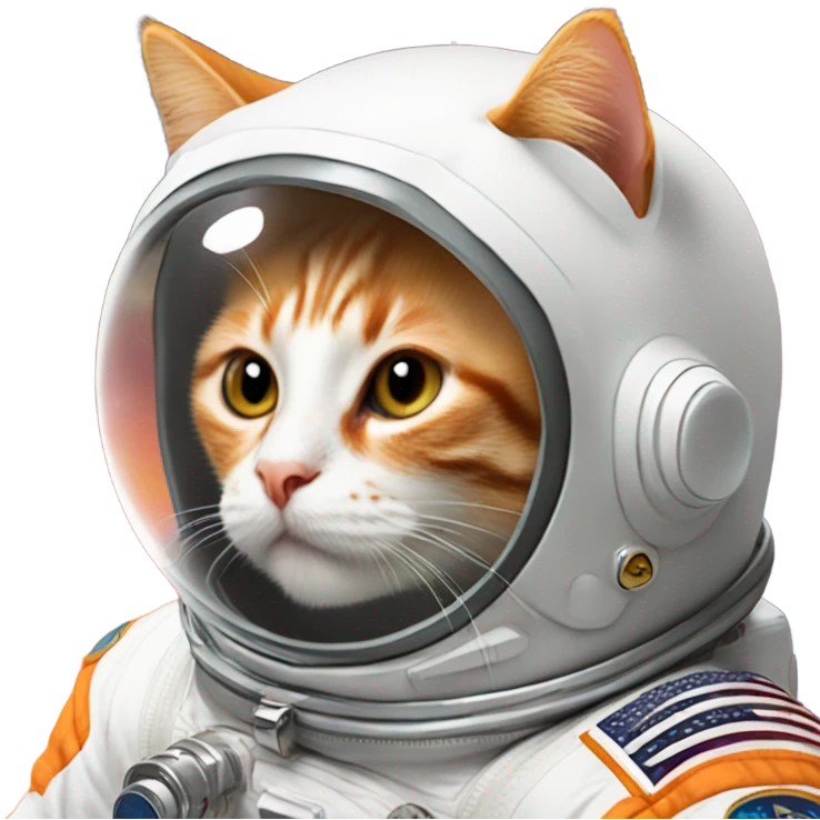 Orange cat astronaut emoji