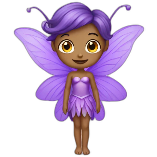 Fairy with purple wings emoji