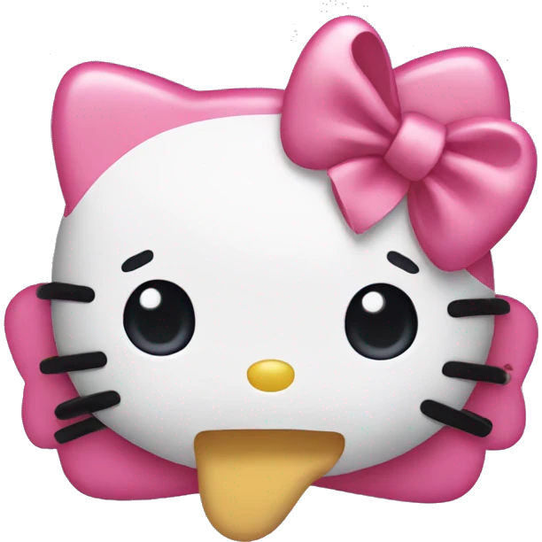 Hello kitty with a bow on her head  emoji