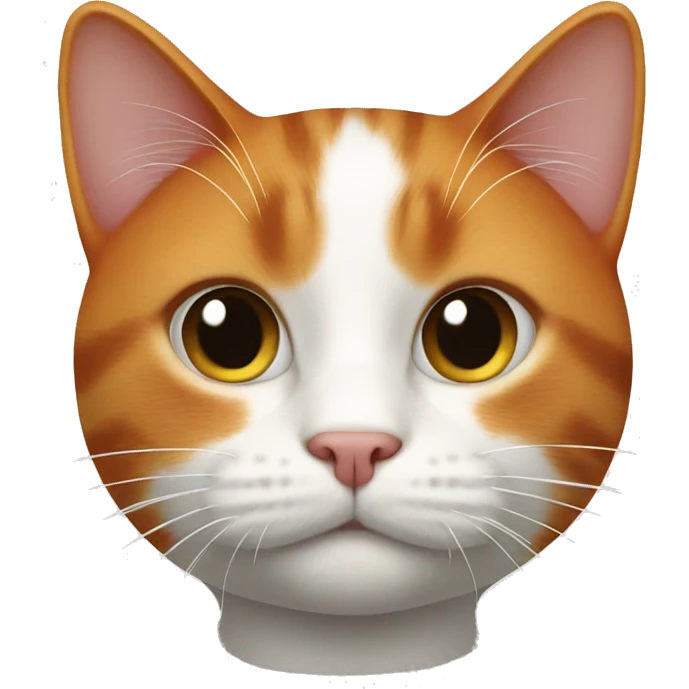 ginger white and black cat emoji