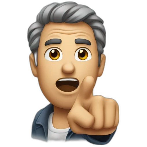 man pointing angrily emoji