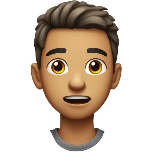 A guy mewing emoji