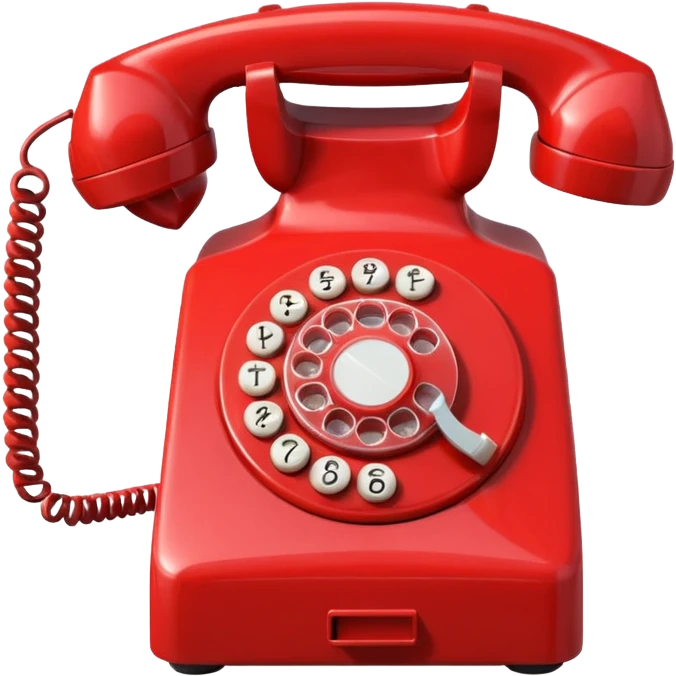 The old red home phone emoji