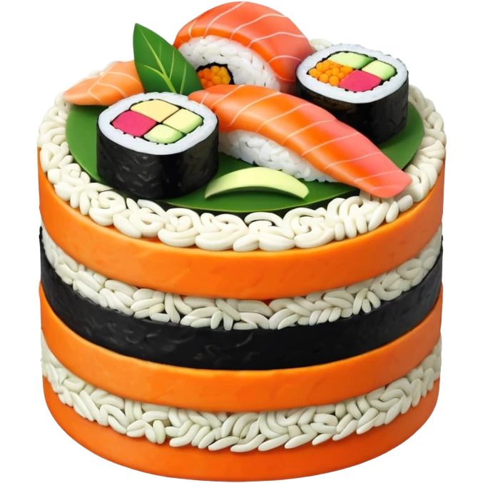 Sushi cake emoji