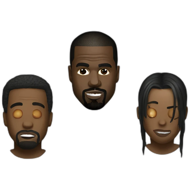 kanye west with travis scott emoji
