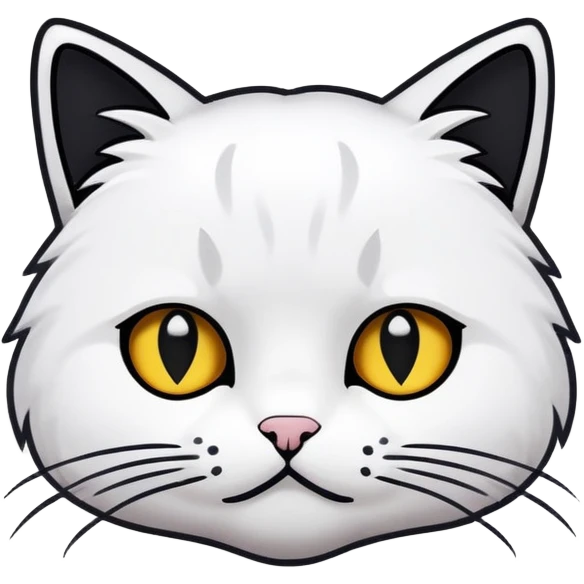 iPhone sticker, cat with sad eyes emoji