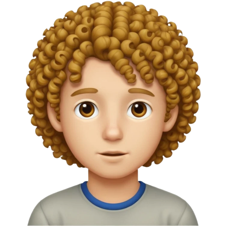 ولد بشعر كيرلي  emoji