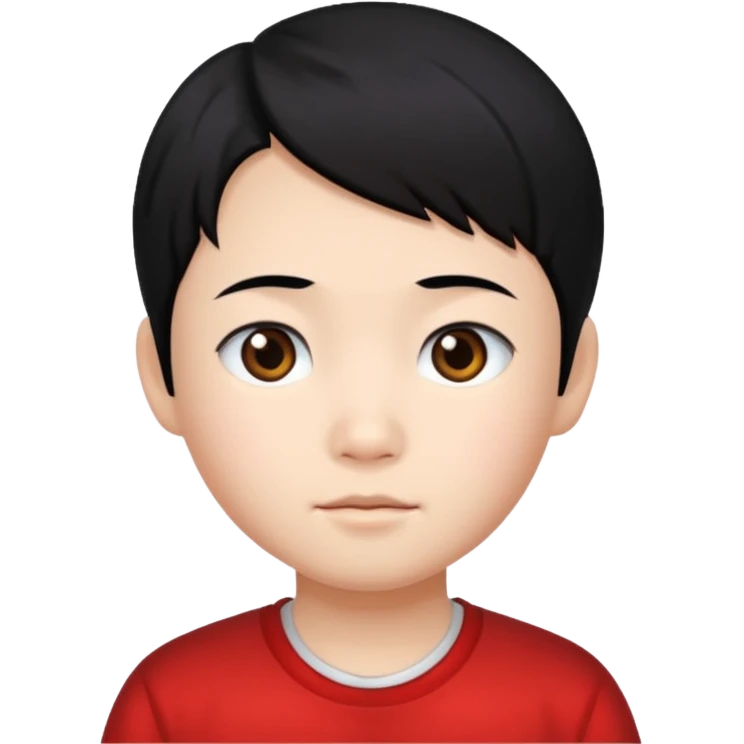 chinese kid with black hair emoji