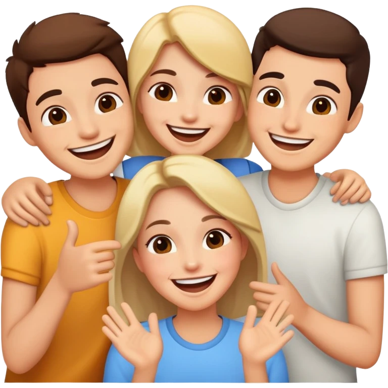 friends enjoying a fun moment emoji