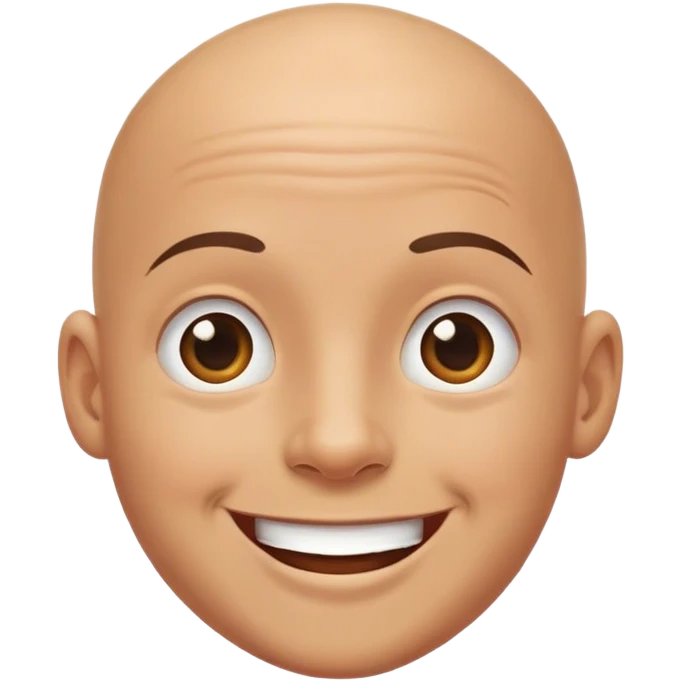happy bald boy portrait emoji