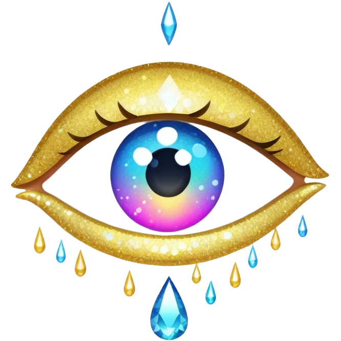 Crying glitter  emoji