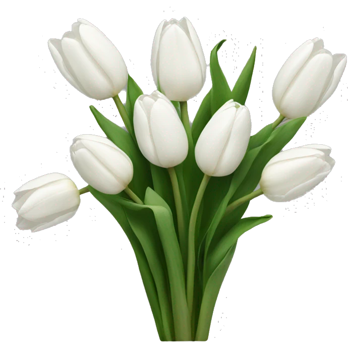 White tulips emoji
