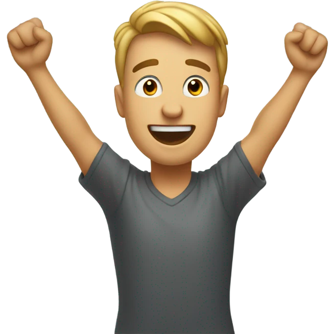 guy holding his hands up  emoji