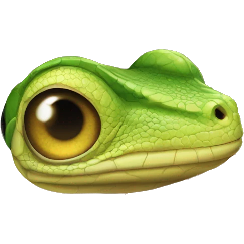 Mark zuckerberg green lizard yellow eyes emoji