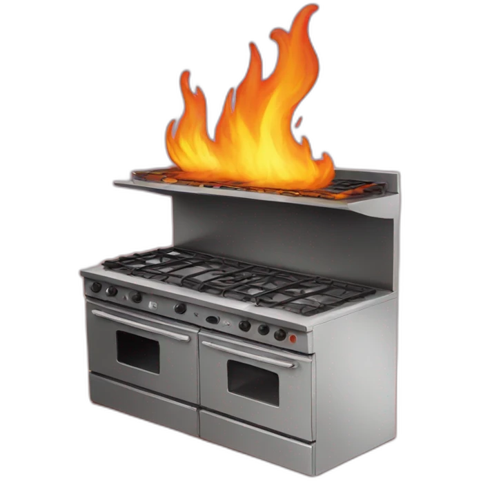 kitchen on fire emoji