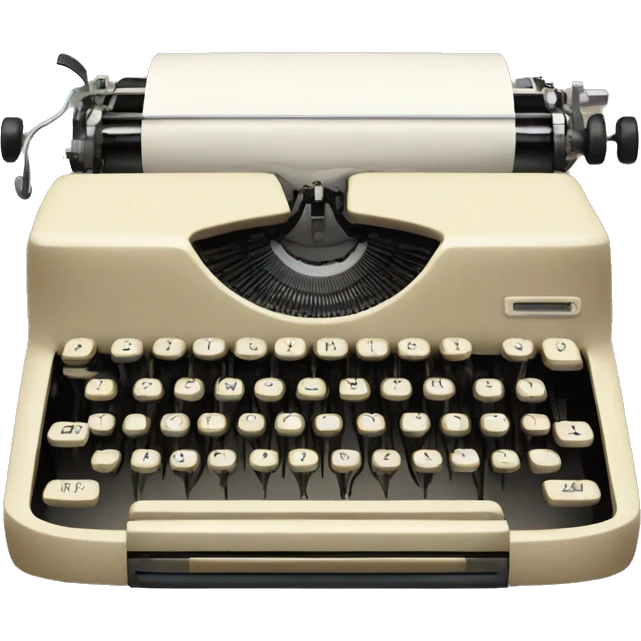 vintage creamy typewriter emoji