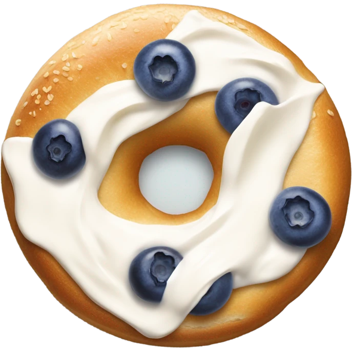 blueberry bagel with cream cheese emoji