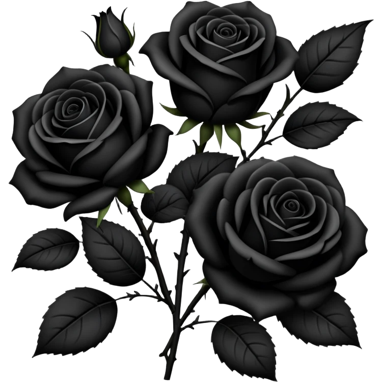 Black roses emoji