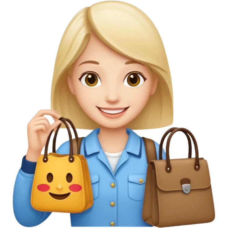 city tourist with souvenir bag emoji