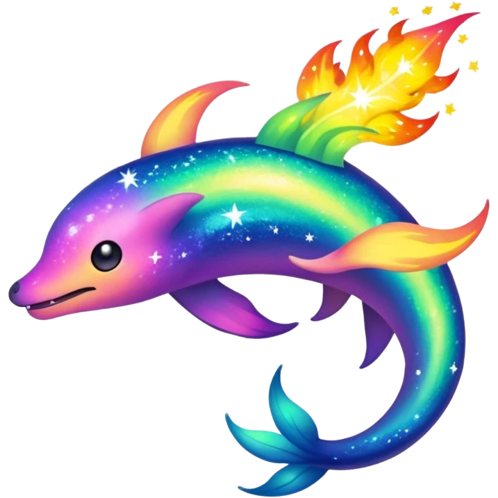 Elemental Forty Fiery Sparky Fierce Colorful Gradient Sparkly Nebular Starry Flaming Viney Vinal Dusky Aurorus-Amaura-Auroras-Pokémon-Fakémon-creature emoji
