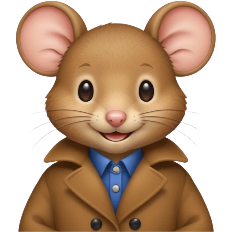 mouse wearing coat emoji