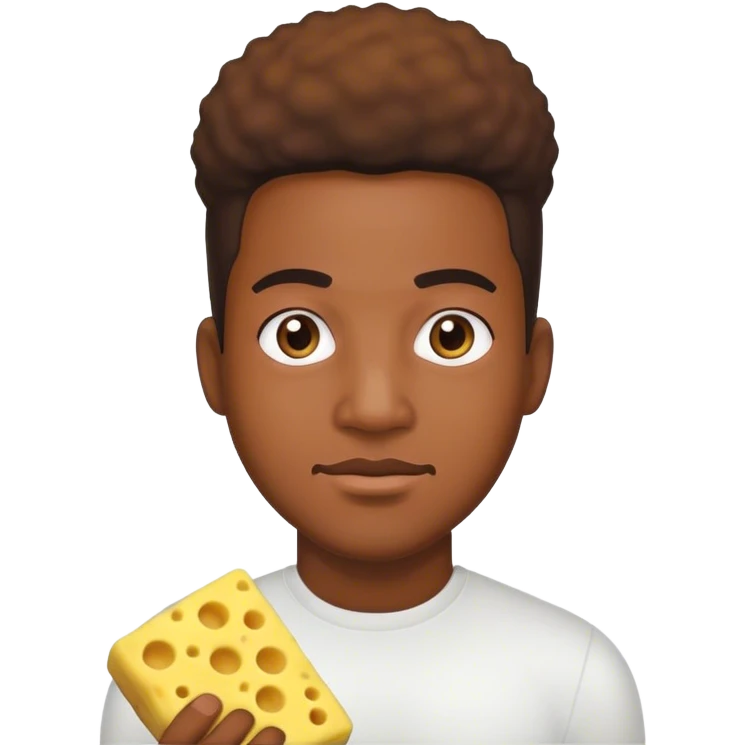 black man holding a sponge emoji