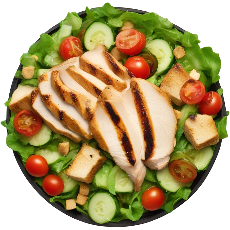 Salad with chicken  emoji