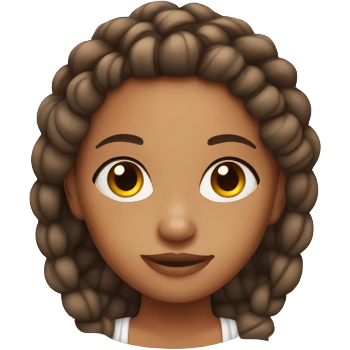 Mixed girl with earing and braids emoji
