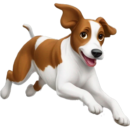 brittany dog agility jumping over bar jump emoji