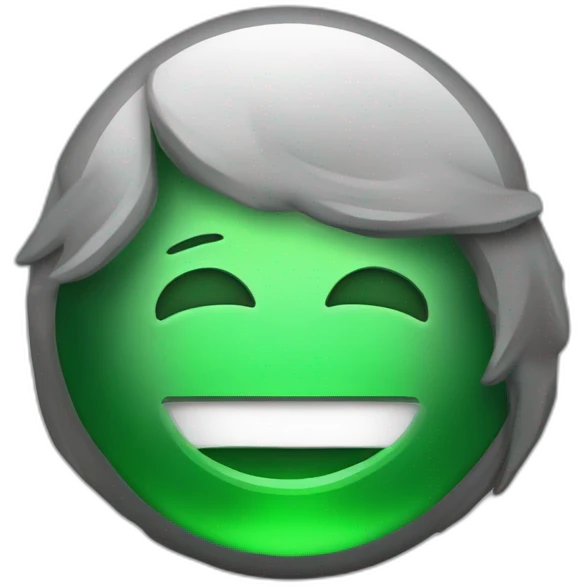 un encendedor de vidrio degradado verde neón y púrpura con fondo ahumado negro y gris emoji
