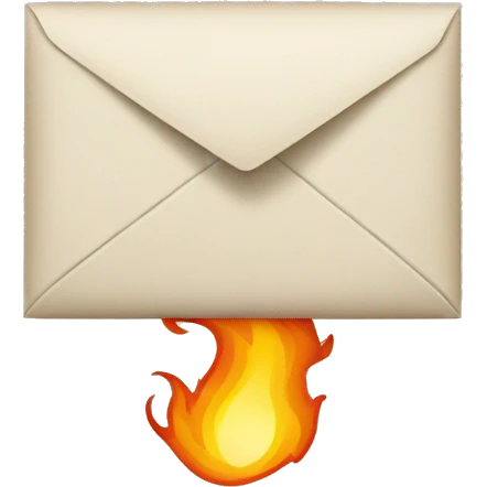 envelope with fire emoji