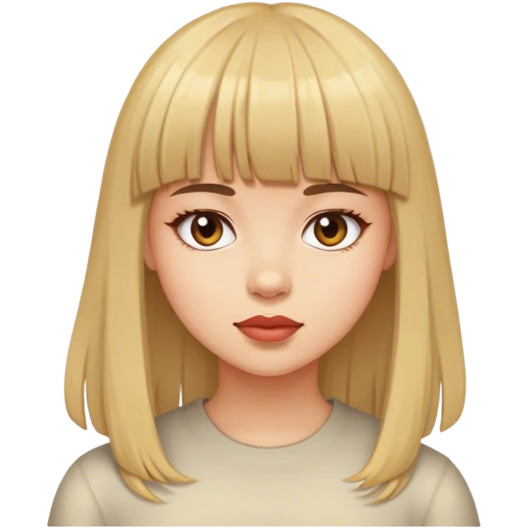 Girl with bangs emoji