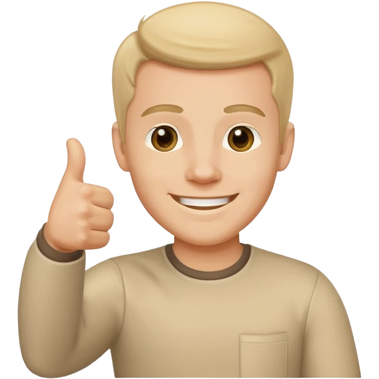 caucasian man giving a thumbs up emoji