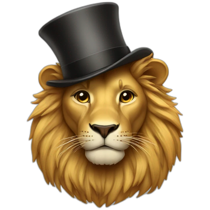 Lion With A Top Hat emoji