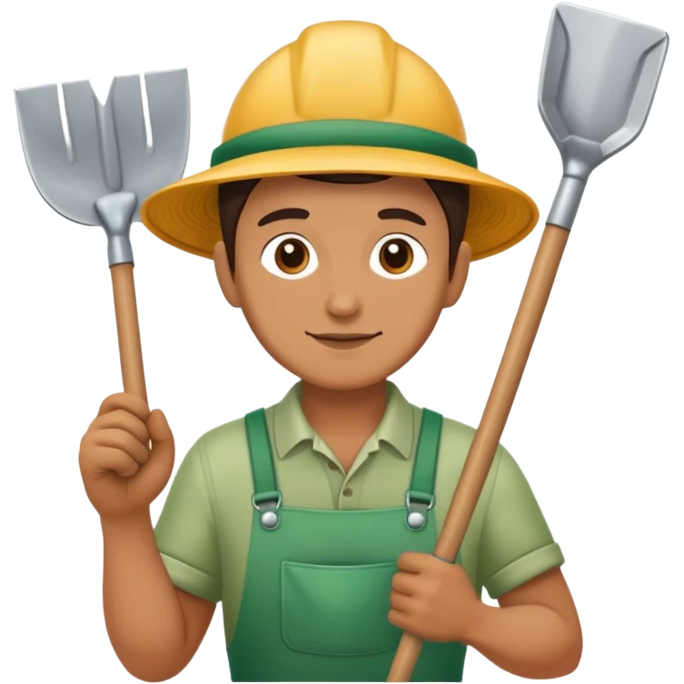 gardener with a shovel emoji