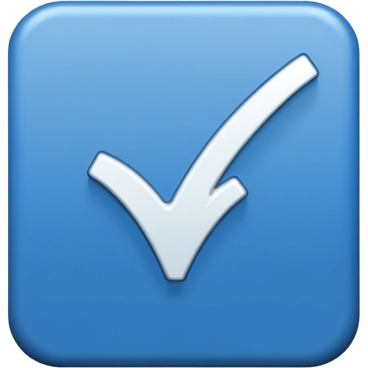 Checkmark in a blue box flat emoji