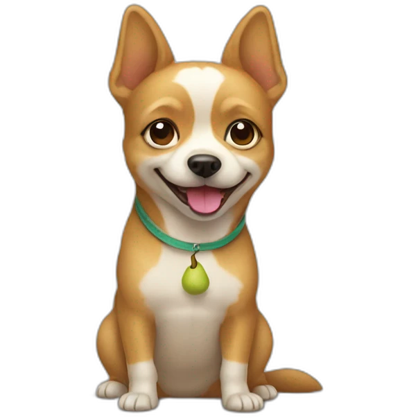 pear small dog emoji
