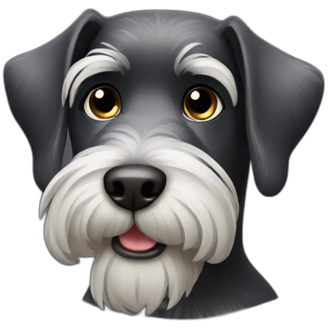 black schnautzer dog emoji
