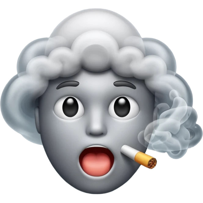 smoke coming from the mouth emoji