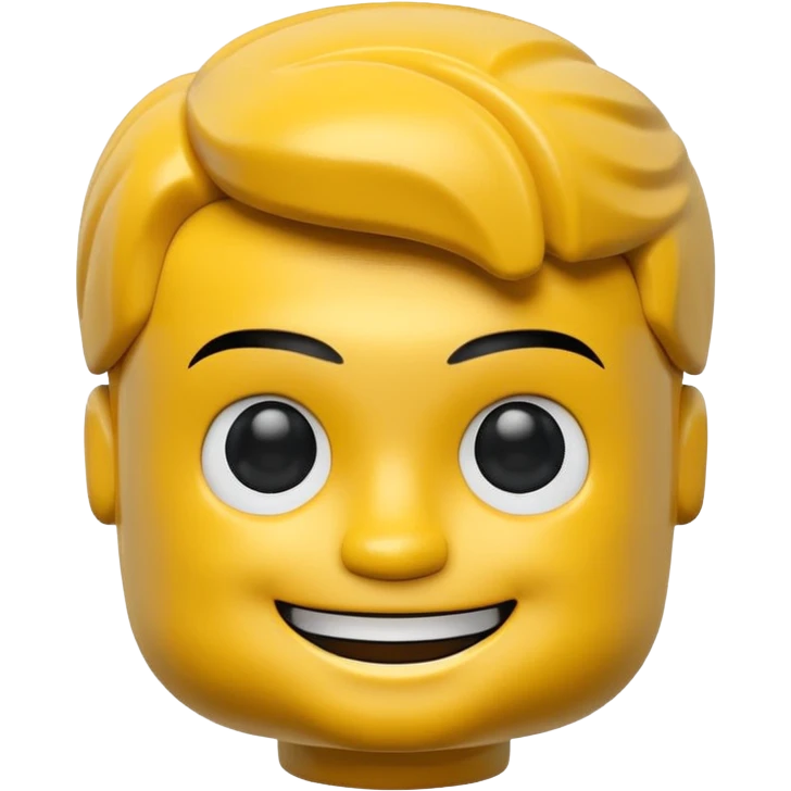 Lego boy head 3d emoji
