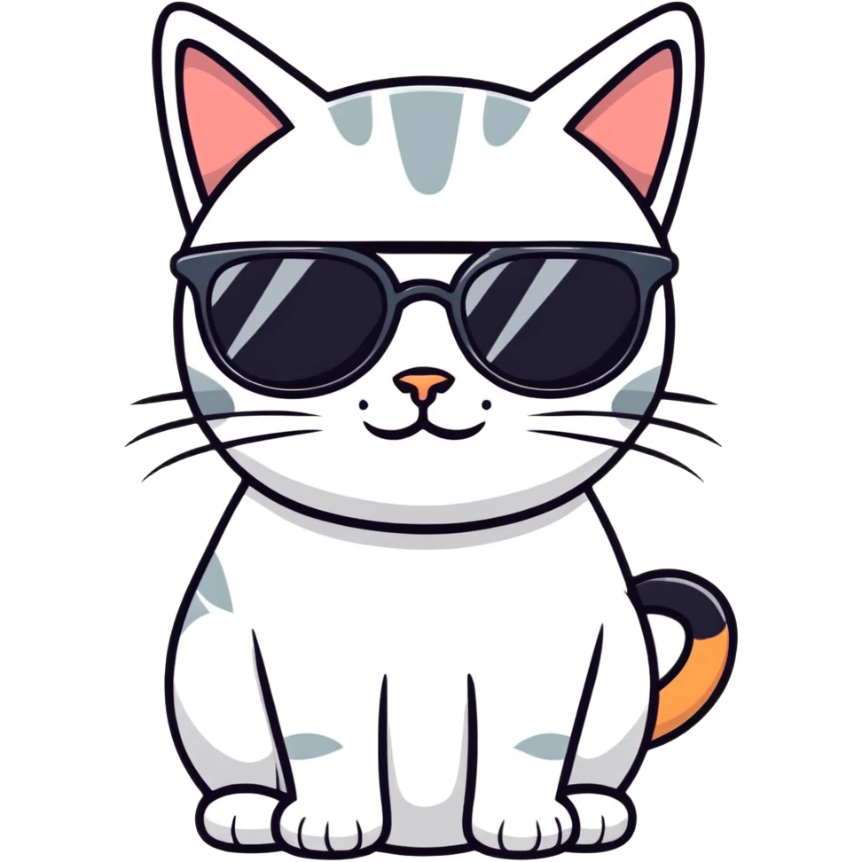 Cat with sunglasses emoji