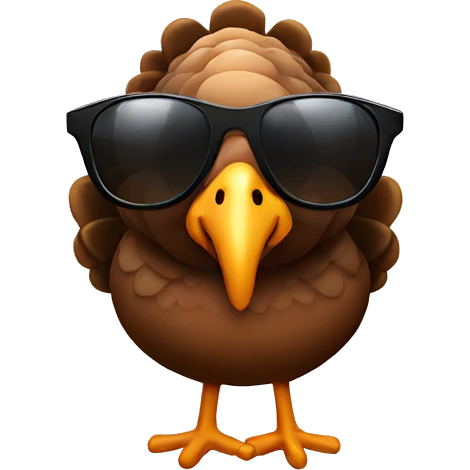 Turkey with sunglasses emoji