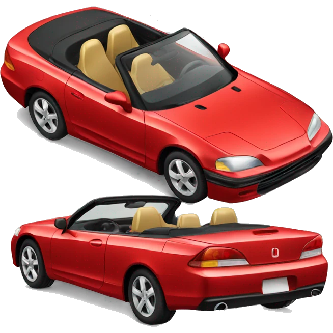 red honda convertible emoji