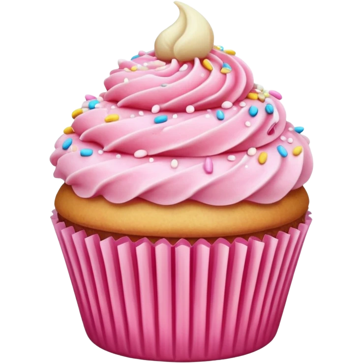 Cupcake with pink icing emoji